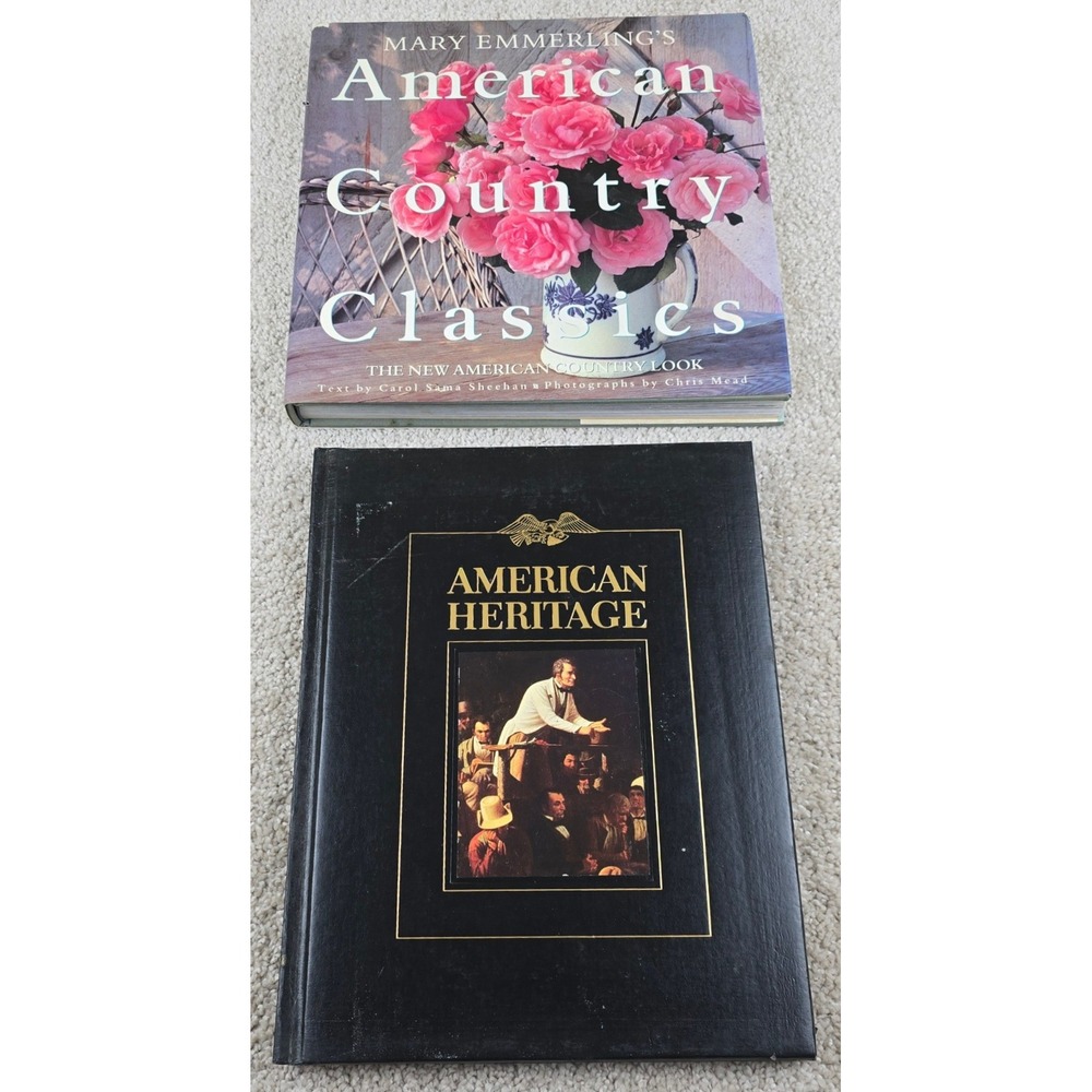 American Heritage History Mary Emmerling American Country Classics 2 Book Lot